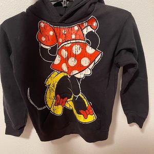 Authentic Disney Parks Minnie Mouse Hoodie with Ears and Bow Youth Size